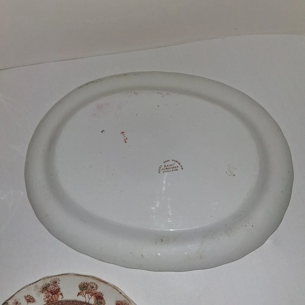 Furnivals Victorian Daisy Covered Transferware Handpainted Soup Tureen 1892-1913